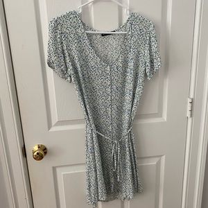 Brandy Melville floral mini dress, “one size fits all”, tie around the waist.